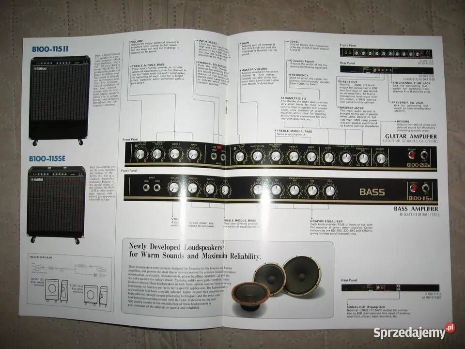 Yamaha Guitar Amplifiers catalog katalog Kępice