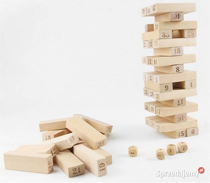 JENGA Drewniana CHWIEJĄCA SIĘ WIEŻA gra Nowy Sącz