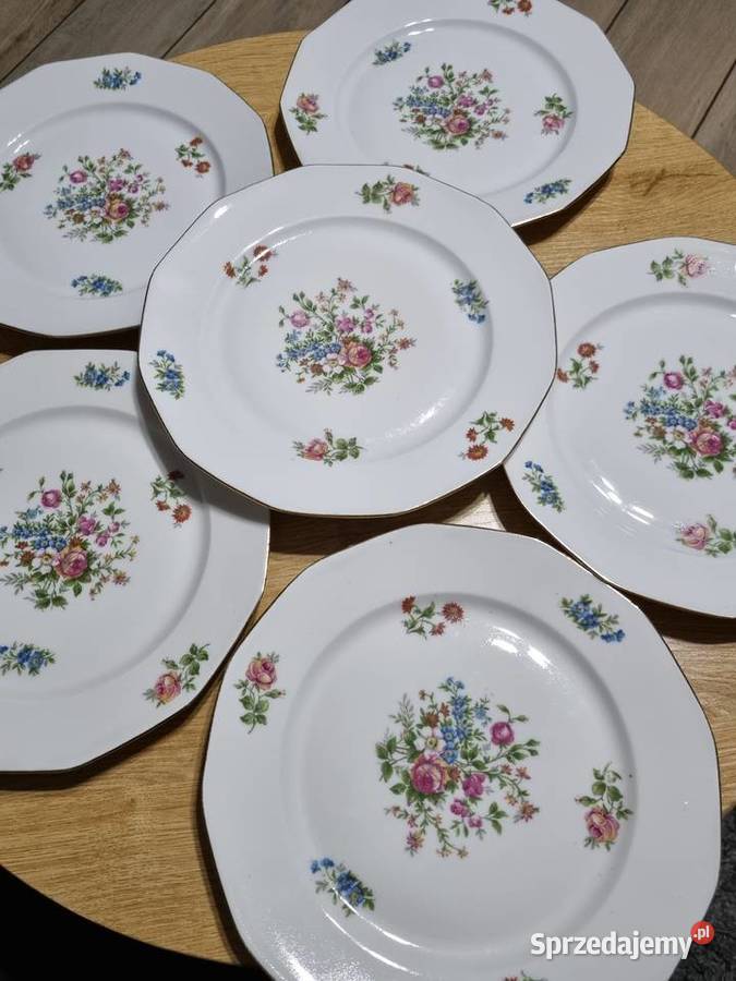 Talerze Płaskie Porcelana francuska Limoges Wola Podłężna