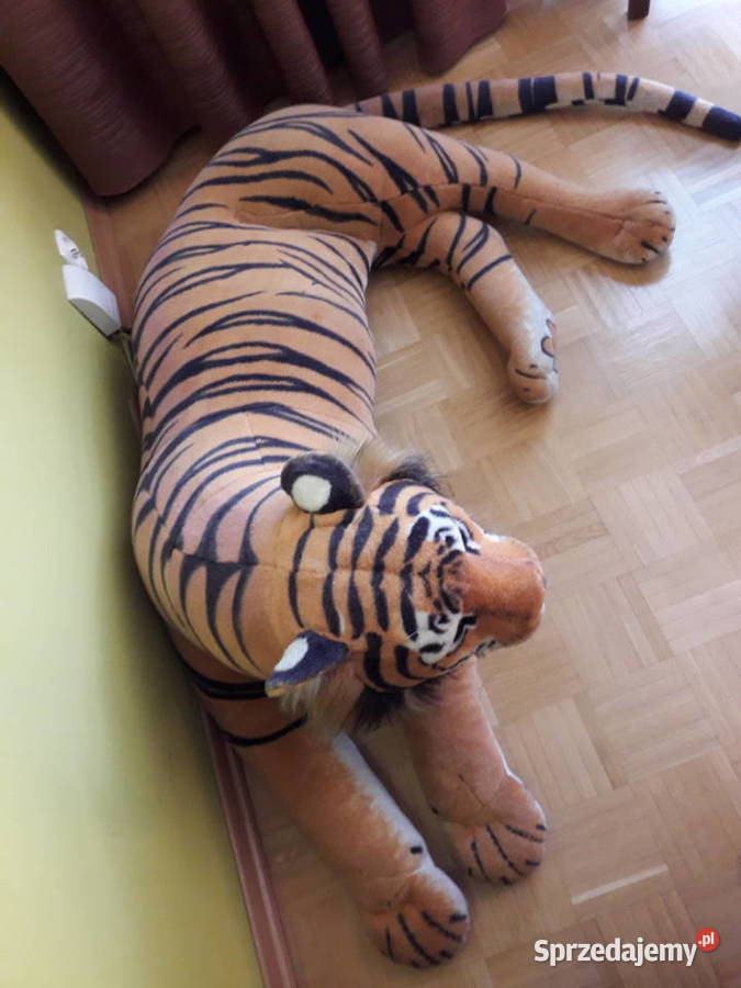 OKAZJA żywy pluszowy duży tygrys Warszawa