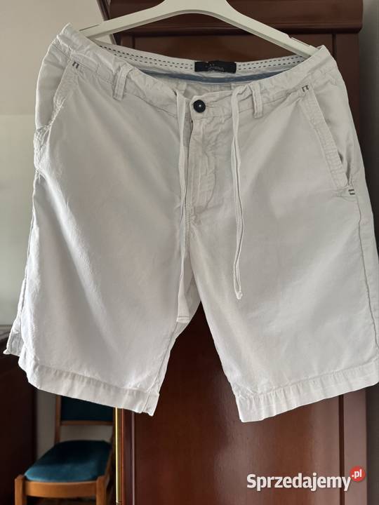 Spodenki męskie Zara 3232 eur 42sM białe len z Częstochowa sprzedam