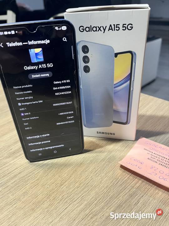 Samsung Galaxy A15 128 GB stan perfekcyjny nowy śląskie Przeczyce
