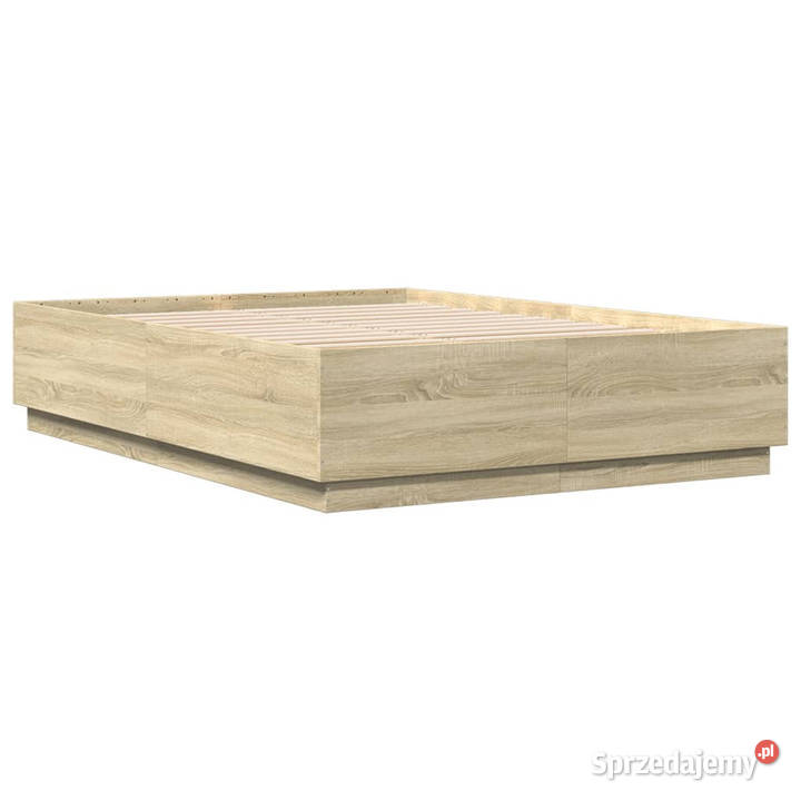 Rama łóżka z LED dąb sonoma 160x200 WM3209599 163cm mazowieckie Warszawa