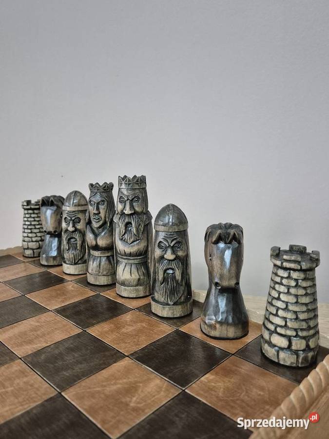 Ręcznie robione szachy z drewna Rękodzieło Bielsko-Biała