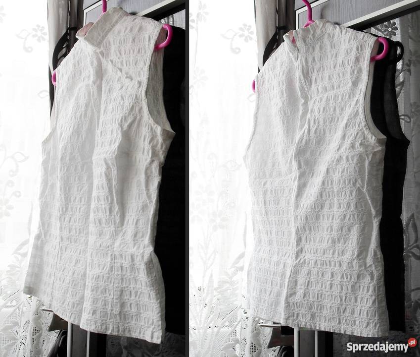 NEGHI BIAŁA BLUZKA JAPONKA R 38 Rozmiar 38(M) Bluzki i koszule łódzkie Łódź
