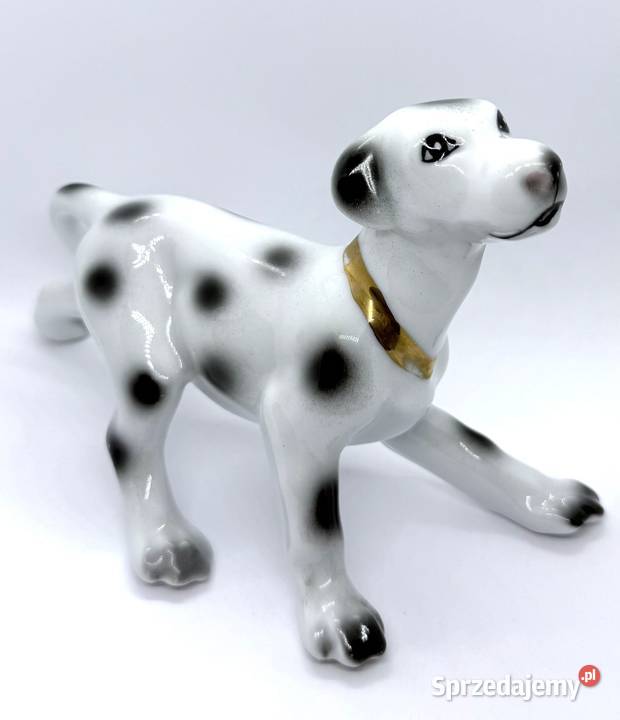 Figurka dalmatyńczyk Ręcznie malowana porcelana Antyki, Sztuka, Kolekcje Kraków