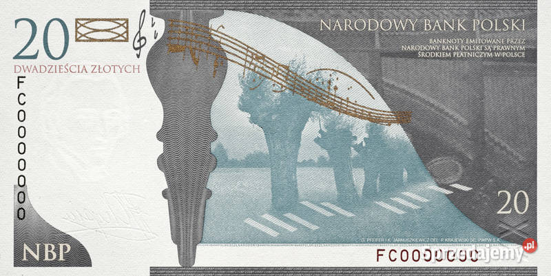 ORYGINALNA ZGRZEWKA FOLIA NBP BANKNOT 20 2009 Warszawa