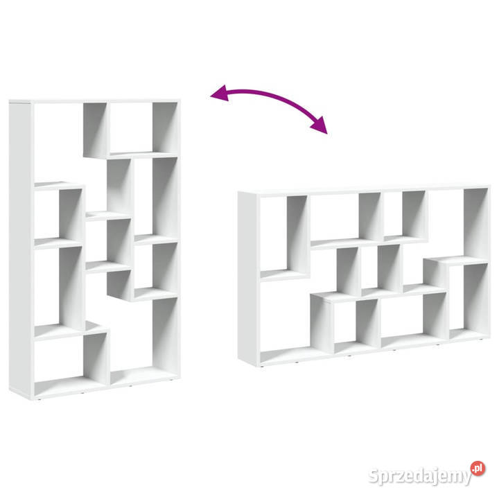 Regał na książki biały 72x20x120 materiał