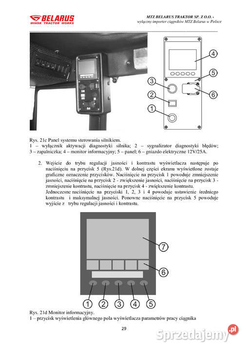 Mtz belarus 820920 952 1025 instrukcja obsługi Stalowa Wola