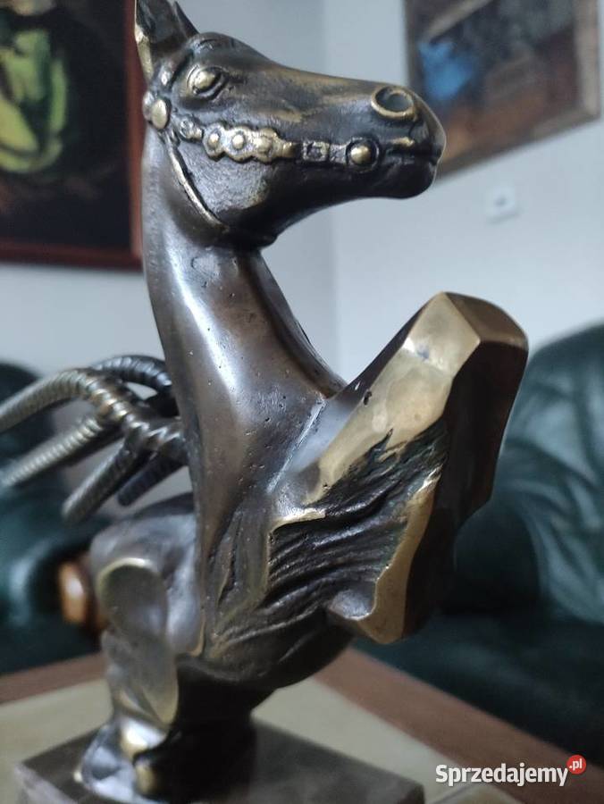 WYJĄTKOWA RZEŹBA ART DECO INDUSTRIAL PEGAZ Rzeźby i figury Janów Lubelski