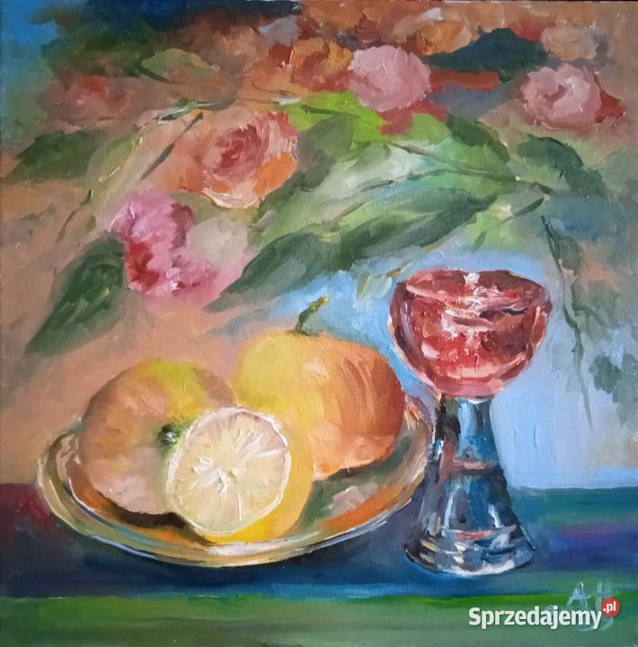 Obraz olejny Martwa natura z różami Barlinek