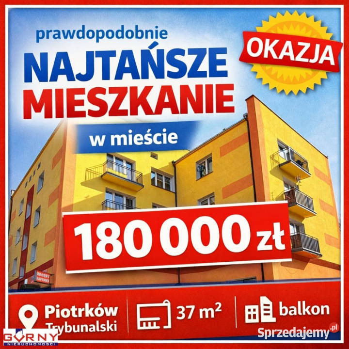 Mieszkanie 37m2 1pokojowe Piotrków Trybunalski sprzedam