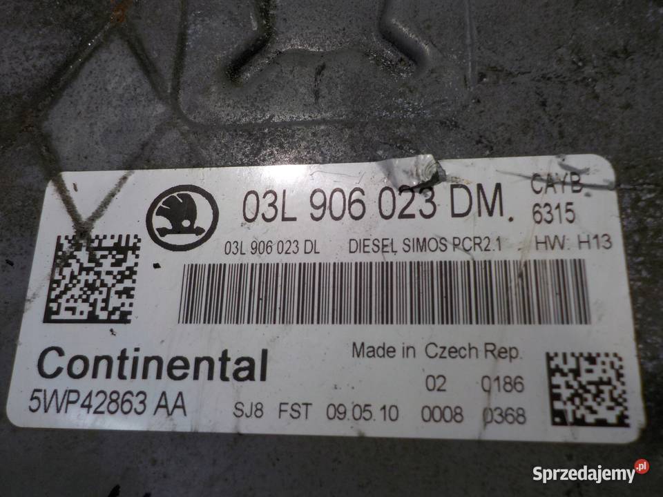 SKODA FABIA II LIFT 16 TDI 10r sterownik osobowe Suków