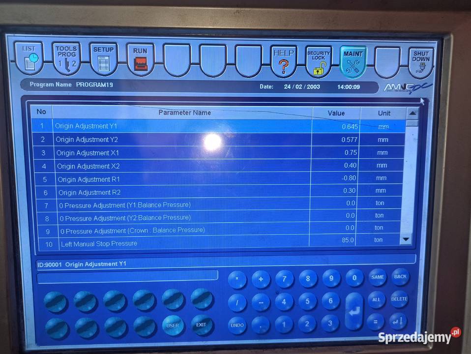 Prasa krawędziowa Amada HFP 2204 L 2004 8 osi