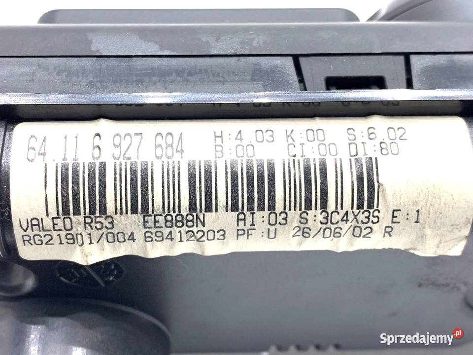 PANEL STEROWANIA NAWIEWU MINI R50 R53 6927684