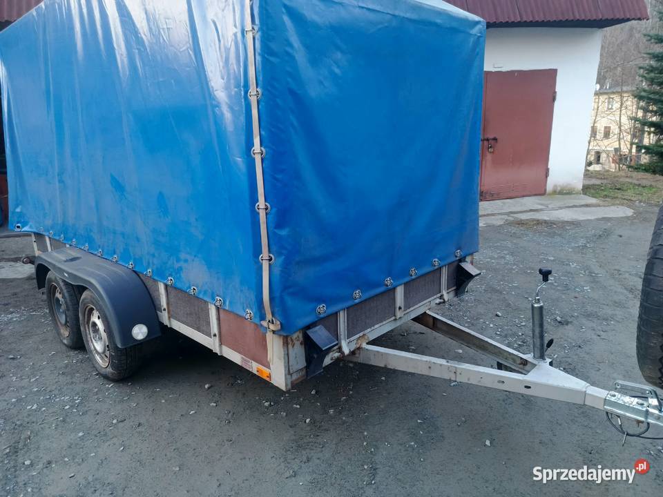 Przyczepa lekka dmc 750 duża 2 osie Burtowe i plandeki Podgórzyn