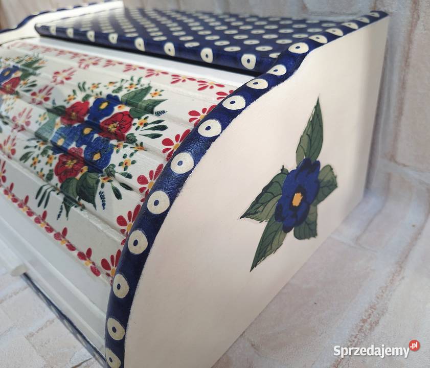 Chlebak z drewna bukowego decoupage Bolesławiec mazowieckie Halinów