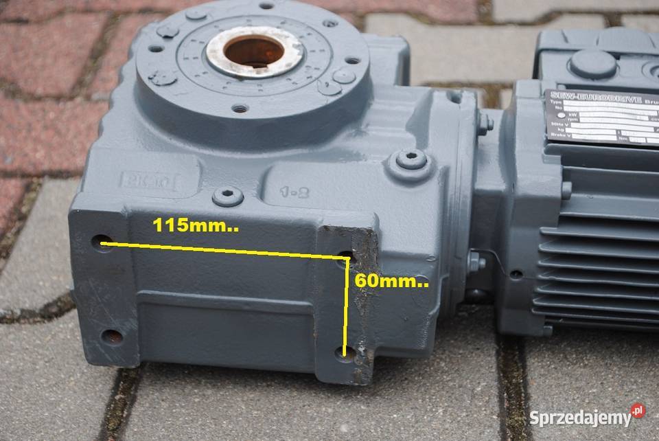 Motoreduktor kątowy 018kw 43obrmin z hamulcem Kargowa sprzedam