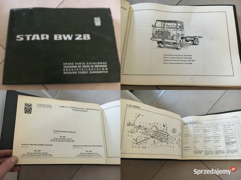 STAR BW 28 Spare Parts Catalogue Katalog części Łęczyca