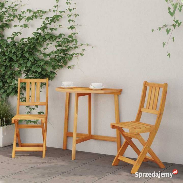 vidaXL Krzesło Ogrodowe 2 pcs Brązowy 36 x 46 x mazowieckie