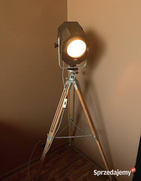 Lampa PRL teatralna Vintage loft stara Poznań sprzedam
