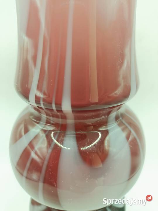 Wazon artystyczny grube szkło piękne wgłębienia Zamość