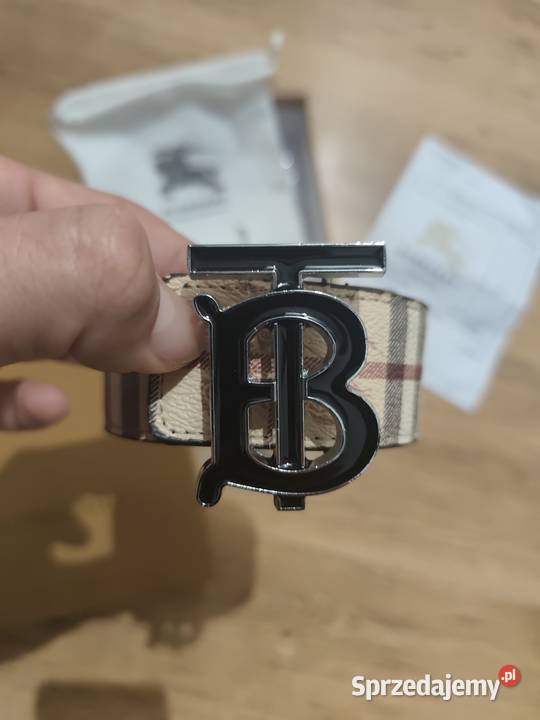 Pasek Burberry London Nowy czarny Paski wielkopolskie sprzedam
