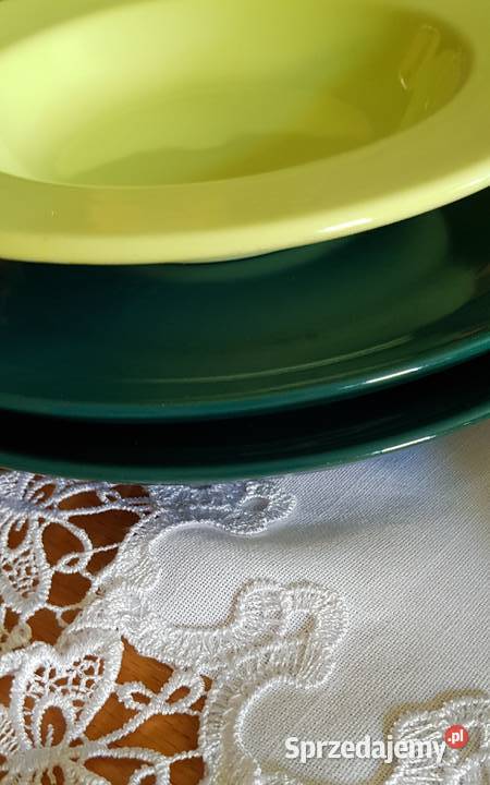 6 sztuk Talerz filiżanka komplet zastawa odcienie zieleni Kielce