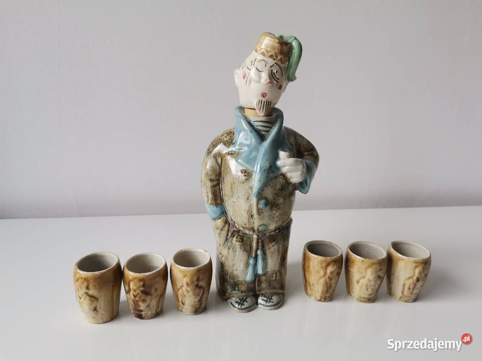 Stara karafka kieliszki Turek ceramika Zagórski Katowice