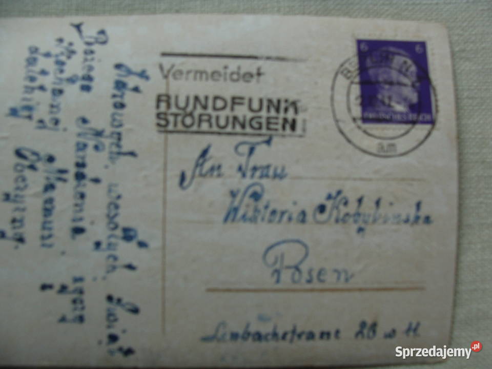 Pocztówka Boże Narodzenie 1942 Poznań