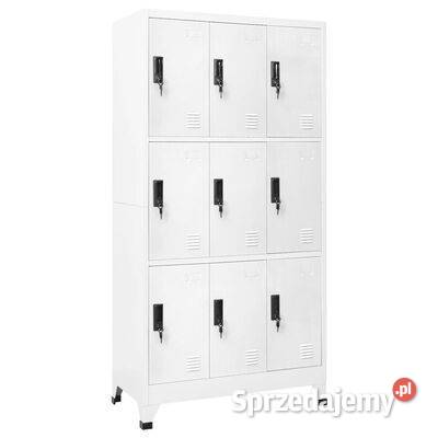 vidaXL Szafka zamykana na klucz biała 90x45x180 sprzedam