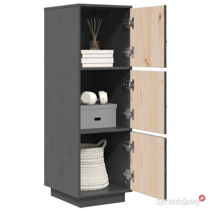 Szafka szara 34x40x1085 lite drewno sosnowe Pozostałe
