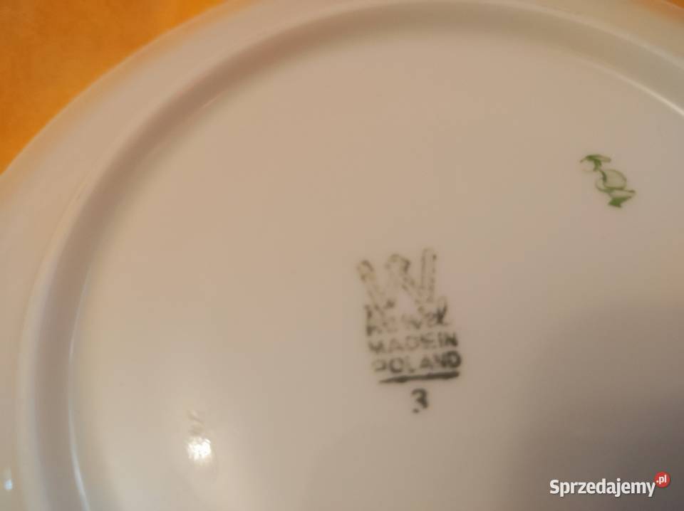 Talerzyk podstawek porcelana Wawel biel złoto Wrocław
