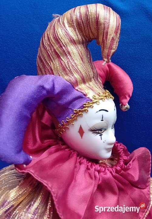 Dwie weneckie lalki porcelanowe typ Arlekin Koźminek