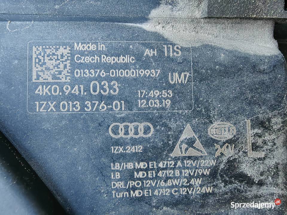 AUDI A6 C8 REFLEKTOR LAMPA LEWA PRZÓD FULL LED małopolskie Rożnów