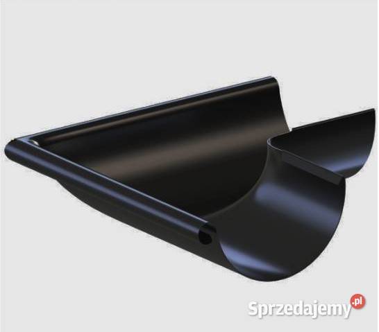 Krop narożnik zewnętrzny 130 mm czarny metal Rynny i spusty Białystok