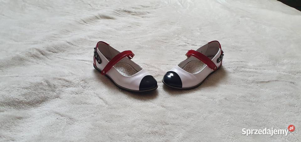 Eleganckie białe półbuty baleriny Bartek rozmiar dziewczynka Bibice