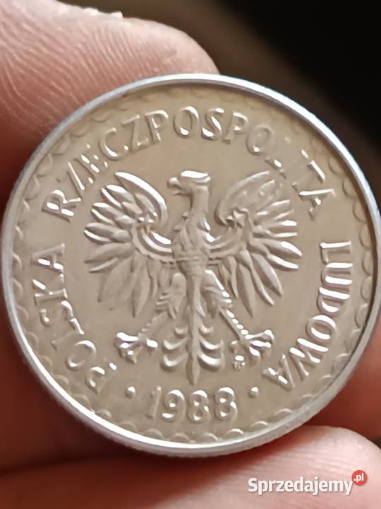 Sprzedam monete 1 zloty 1988 mala skretka lubelskie Chełm