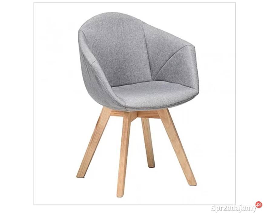 Krzesło tapicerowane szare nowoczesne