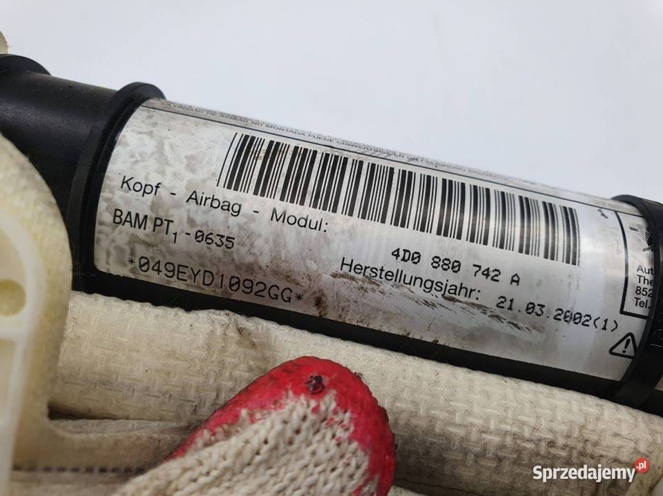 KURTYNA PRAWA AUDI A8 D2 4D0880472A kujawsko-pomorskie Lipno