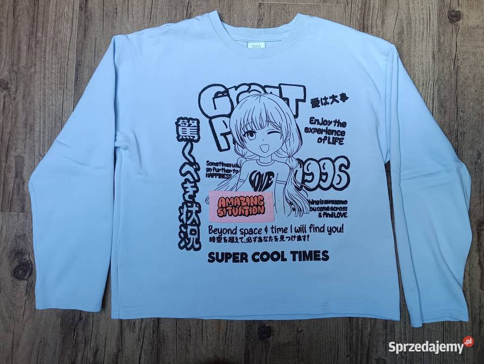 Jasnoniebieska bluza Anime Zara 152 Zbylitowska Góra