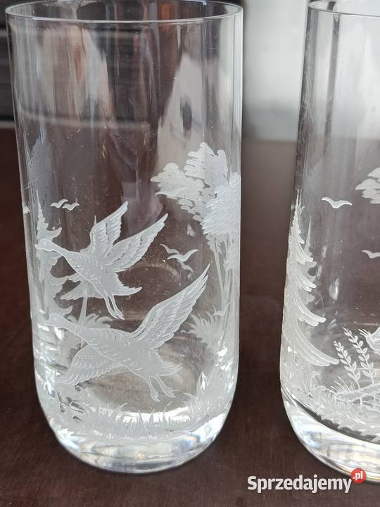 Szklanki z motywami zwierząt 4 mazowieckie Warszawa sprzedam
