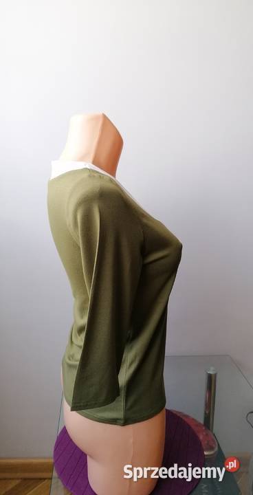 NOWA DAMSKA BLUZKA KHAKI RĘKAW 34 R40