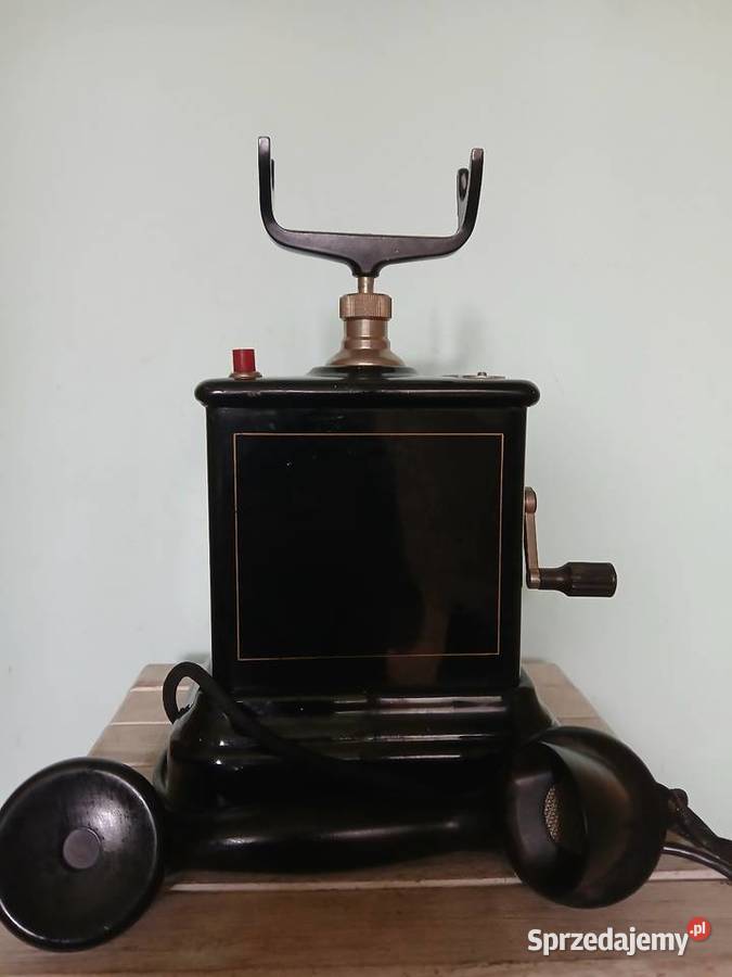 Stary telefon na korbkę z lat 40 tych Niemcy Kraków sprzedam