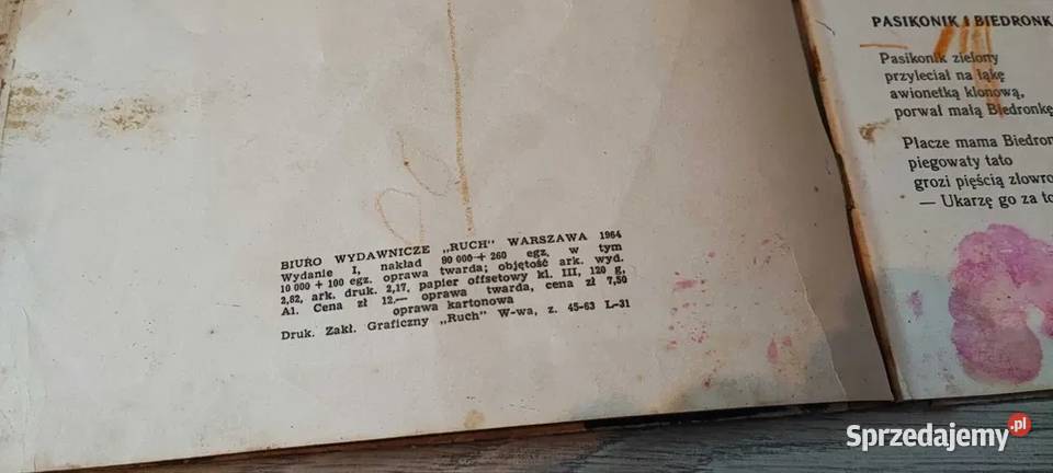 Książka Pasikonik i biedronka Zofia Bronikowska Kraków