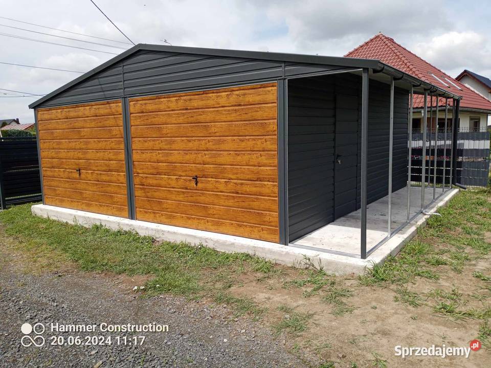 Garaż blaszany wiata WZMOCNIONY PROFILAMI Sandomierz