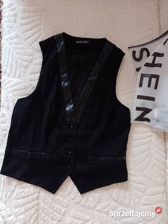 4042 LXL Shein Czarna biznesowa kamizelka małopolskie Kraków