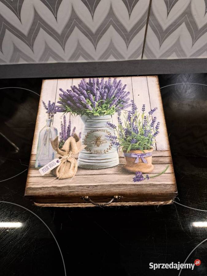 Szkatułka lawenda handmade decoupage Kędzierzyn-Koźle sprzedam
