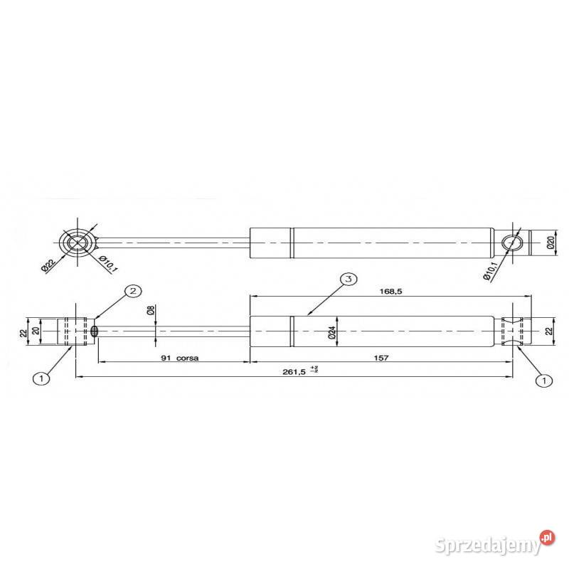 Amortyzator do fotela pasuje do fotela MOL 250 Kamionna