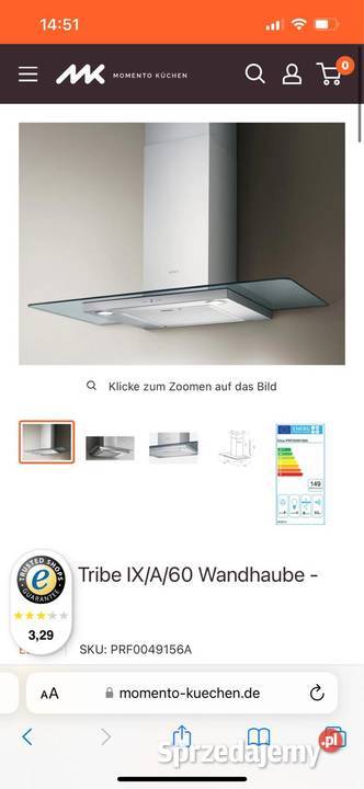 Piękny stylowy nowy okap Wilkowice sprzedam